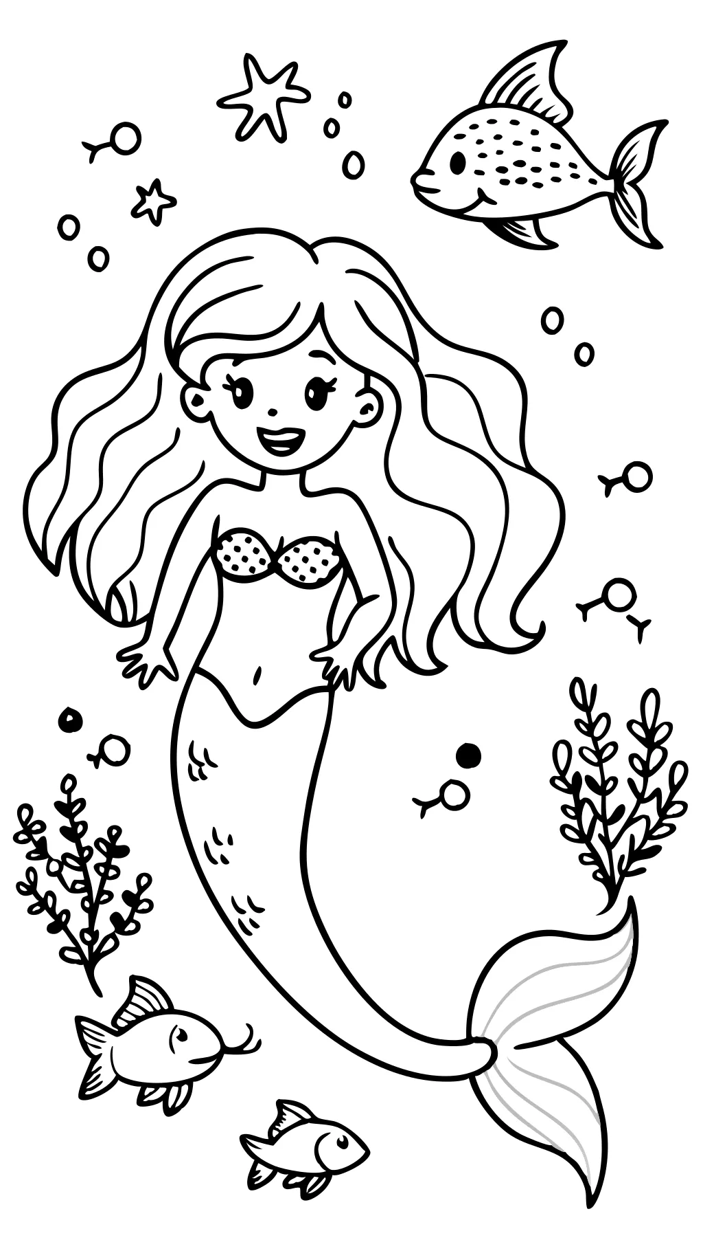 mermaid coloring pages print